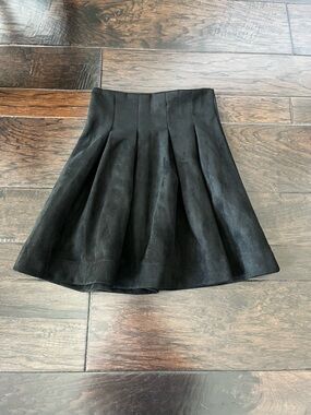 NWT Blue Violet Girls Black Shelly Pleated Skirt; size 10